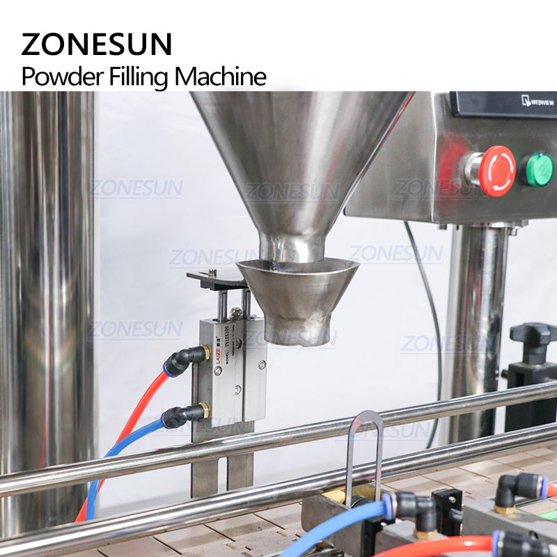 ZONESUN ZS-FM2A Máquina automática de llenado de polvo con alimentador