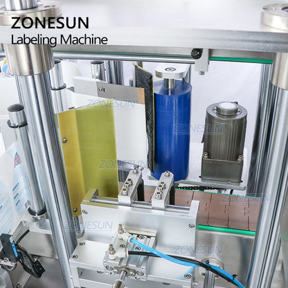 ZONESUN ZS-TB300Z Etiquetadora automática de doble cara cuadrada y redonda de doble uso 