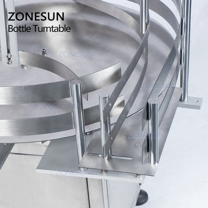 ZONESUN ZS-LP600Z Descifrador rotatorio redondo automático de la botella de la mesa para la línea de producción