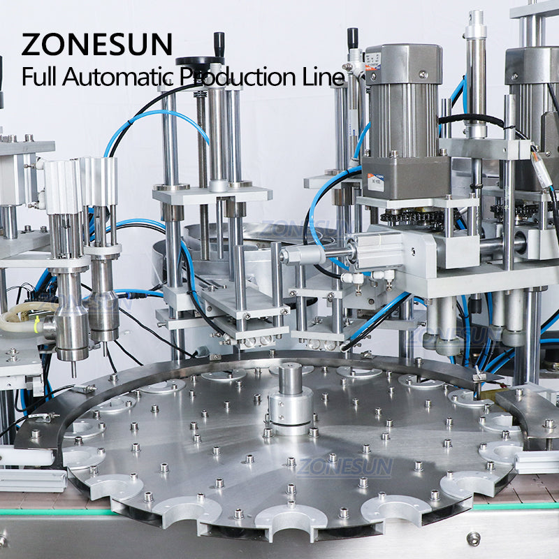 ZONESUN Custom Liquid Paste Filling And Capping Machine With Bottle Unscrambler