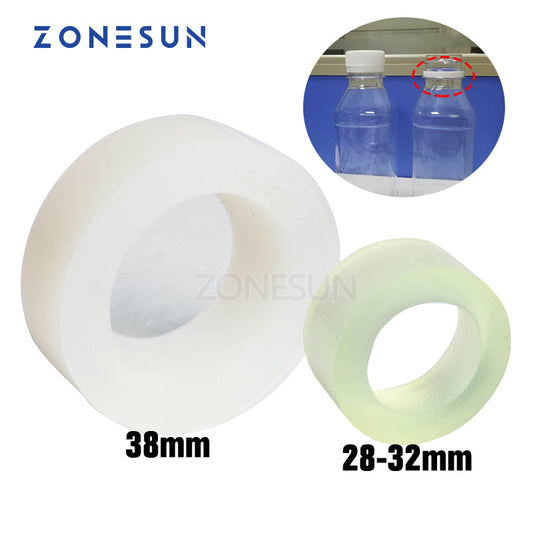 Tapete de borracha de mandril ZONESUN 28-32 mm 38 mm com anel de segurança para máquina de tampar