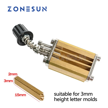 Soporte de molde ZONESUN del cabezal de calor del dispositivo de codificación de impresora LT-50D 