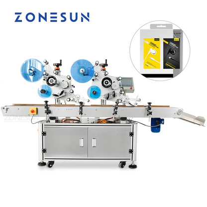 ZONESUN ZS-TB831B Máquina automática de etiquetagem plana de alta precisão para etiqueta transparente normal