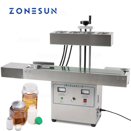 ZONESUN ZS-FK2100 20-85mm Vertical Indução Eletromagnética Máquina de Vedação de Folha de Alumínio
