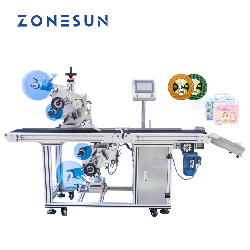 Etiquetadora automática de superficie plana superior e inferior de doble cara ZONESUN