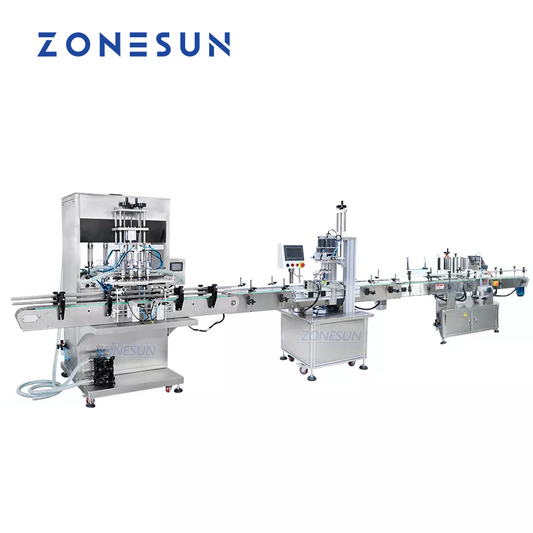 ZONESUN ZS-FAL180P6 Máquina de enchimento e etiquetagem de pasta líquida servo