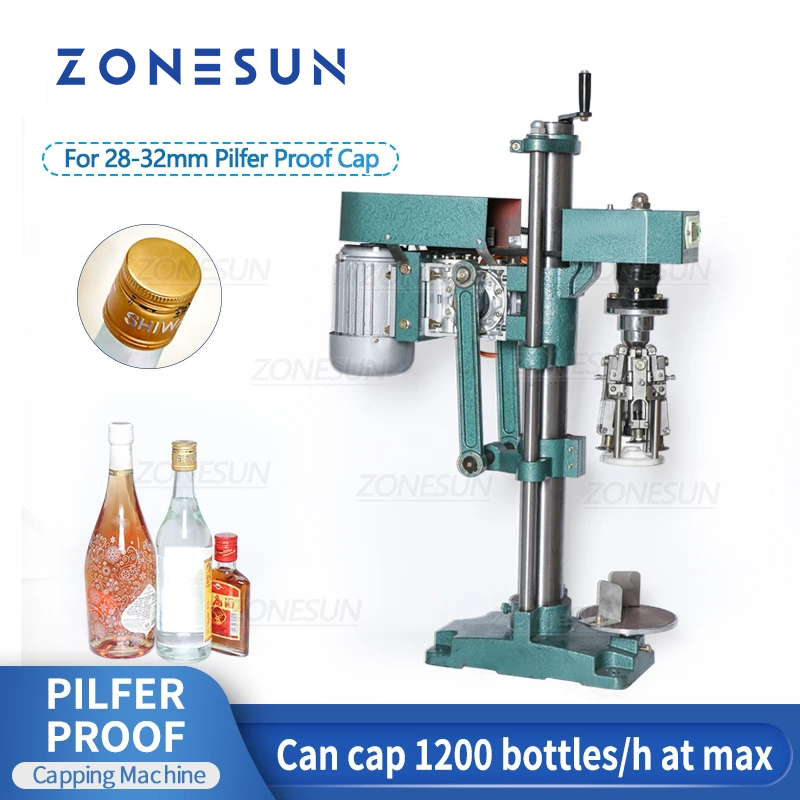 Zonesun ZS-XG60 Semi-automatic Pilfer Proof Capping Machine | 28-32mm cap