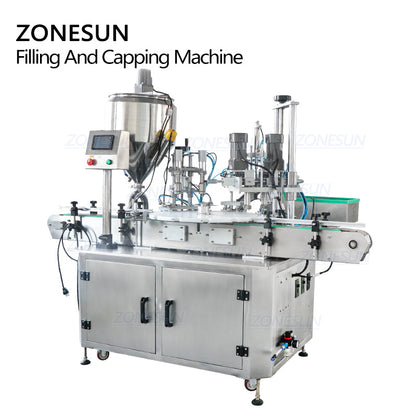 ZONESUN ZS-AFC3 Máquina Llenadora y Tapadora de Líquidos de Frasco Pequeño Completamente Automática Personalizada