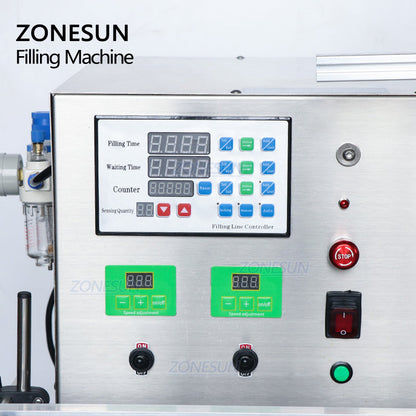 ZONESUN ZS-DTDP20-2 Desktop 2 Heads Bomba de diafragma Máquina de llenado de líquidos 