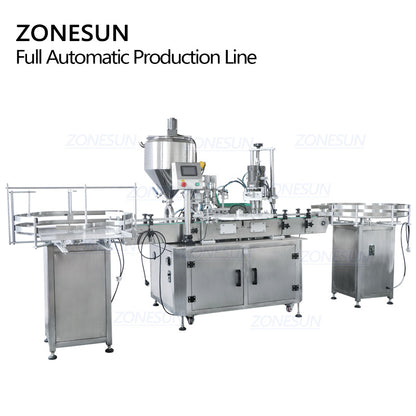 ZONESUN Small Vial Bottle Liquid Filling And Capping Machine With Bottle Unscrambler