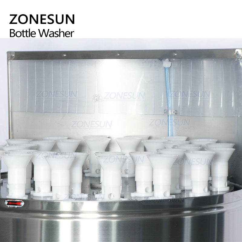 ZONESUN ZS-WB32 Máquina de lavar garrafa semiautomática pequena giratória