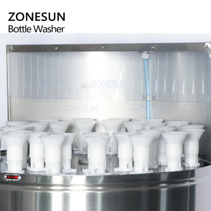 ZONESUN ZS-WB32 Máquina de lavar garrafa semiautomática pequena giratória