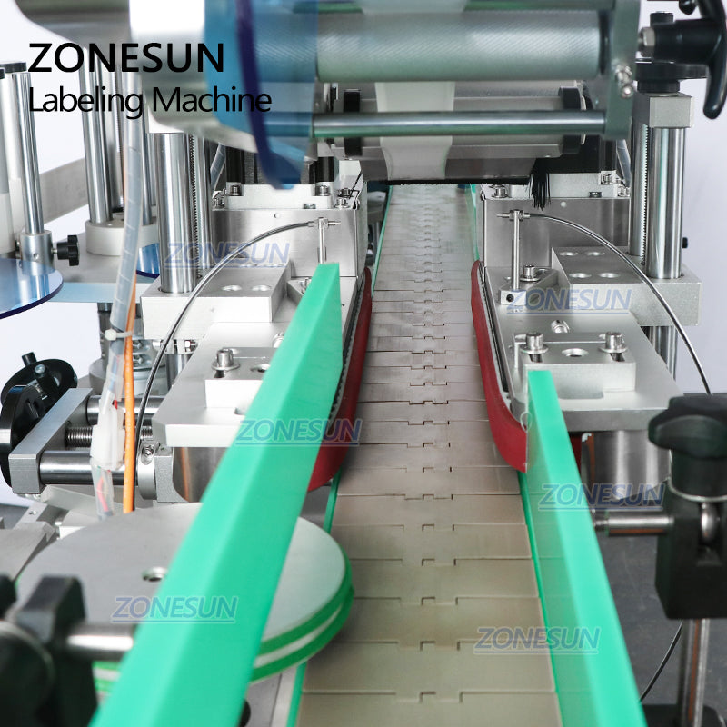 ZONESUN ZS-TB822D Máquina automática de etiquetado de botellas redondas de posicionamiento de doble cara 