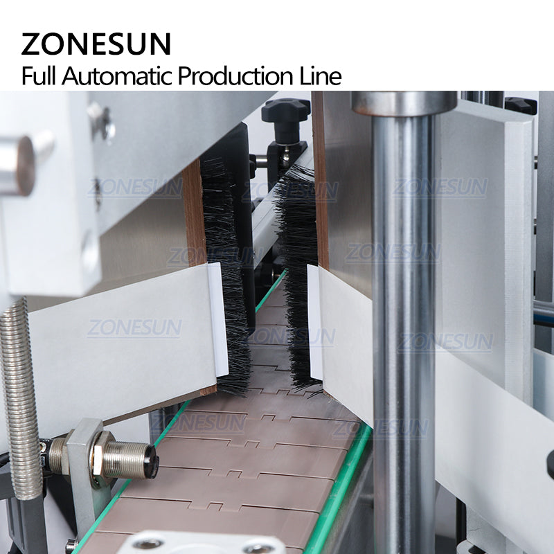 ZONESUN ZS-FAL180C9 Máquina automática de llenado, tapado y etiquetado de doble cara para botellas cuadradas