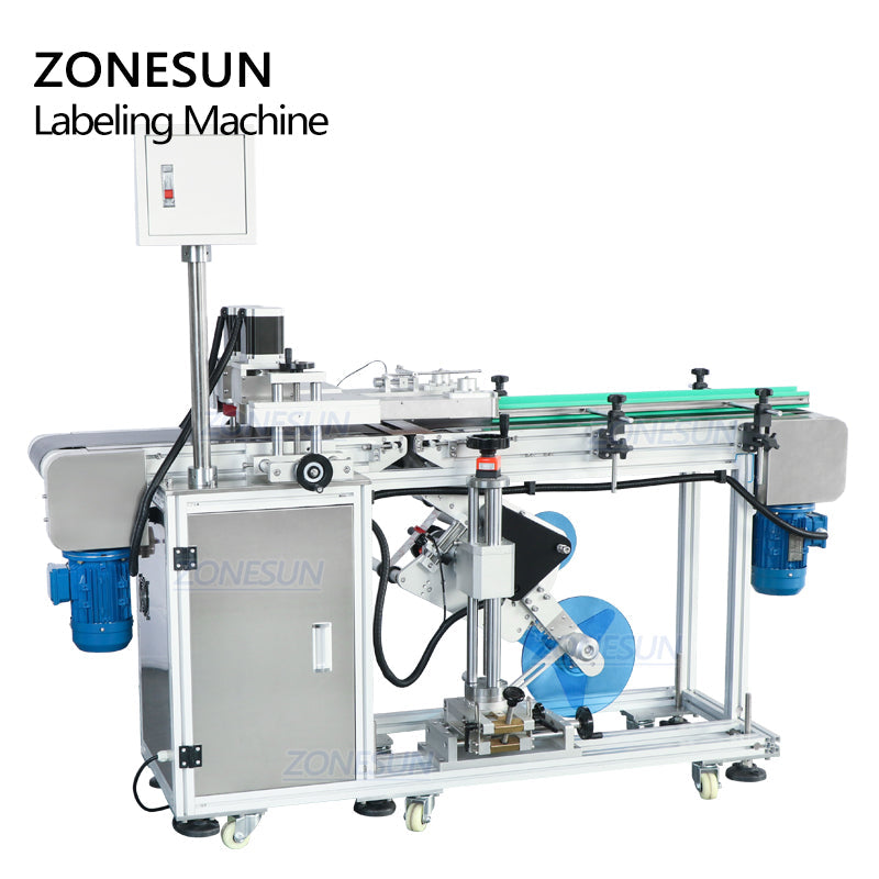 ZONESUN ZS-TB125 Automatic Flat Surface Bottle Bottom Labeling Machine