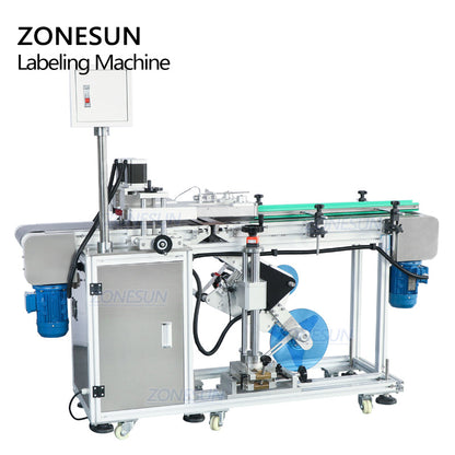 ZONESUN ZS-TB125 Automatic Flat Surface Bottle Bottom Labeling Machine