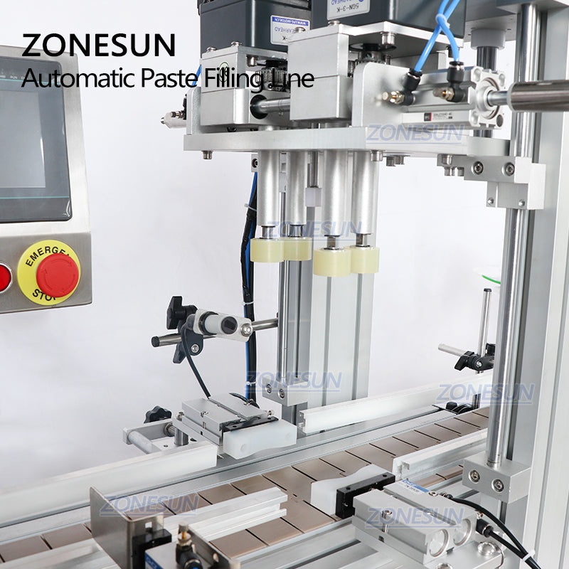 ZONESUN ZS-FAL180R9 Máquina de etiquetado, llenado, tapado y llenado de botellas redondas de 2 cabezales completamente automática