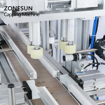 Tapadora automática ZONESUN ZS-XG16V 18-70mm con alimentador vibratorio de tapas 