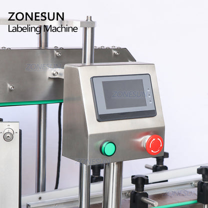 ZONESUN ZS-TB300V Etiquetadora de botellas cuadradas de doble cara automática personalizada 