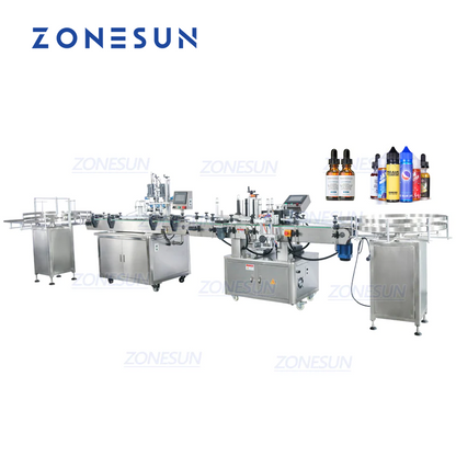 ZONESUN ZS-FAL180A8 Máquina automática de llenado, tapado y etiquetado de líquidos con bomba magnética