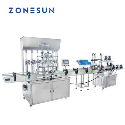 ZONESUN ZS-FAL180AP Automatic Paste Filling Capping Machine With Cap Unscrambler