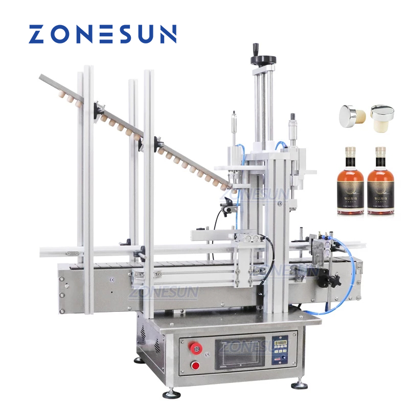 Wooden Cork Feeding Pressing Capping Machine