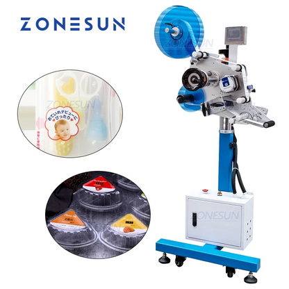 ZONESUN XL-T851 Máquina automática de rotulagem de superfícies planas com codificador de data