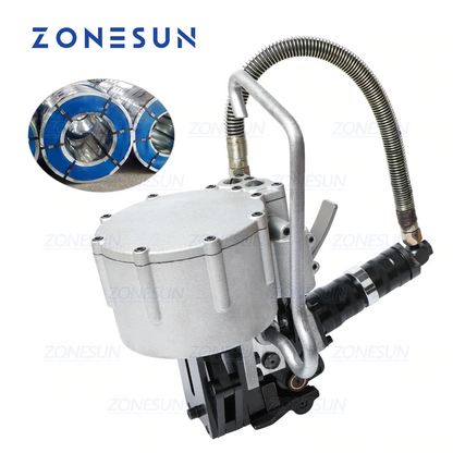 ZONESUN DB-KZ32 Máquina flejadora de correa de acero neumática automática de 19-32 mm