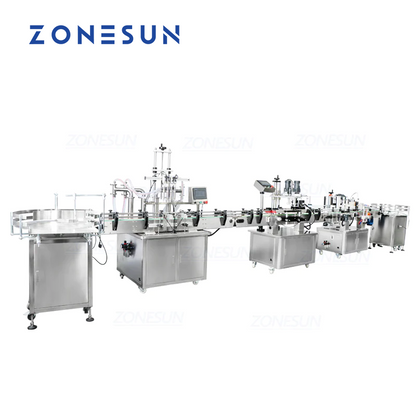 ZONESUN ZS-FAL180R5 Máquina automática de llenado, tapado y etiquetado de líquidos con pistón