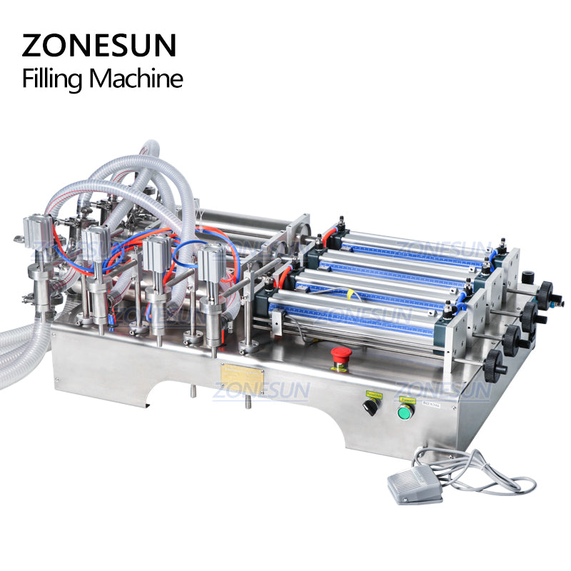 ZONESUN 4 Head Pneumatic Liquid Filling Machine