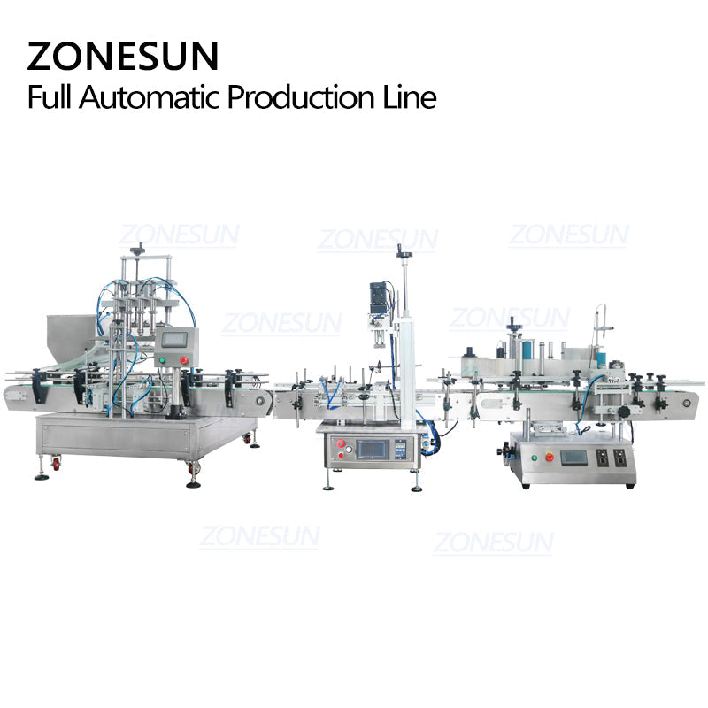 Máquina de llenado, tapado y etiquetado de pasta de cabezales ZONESUN ZS-FAL180C64