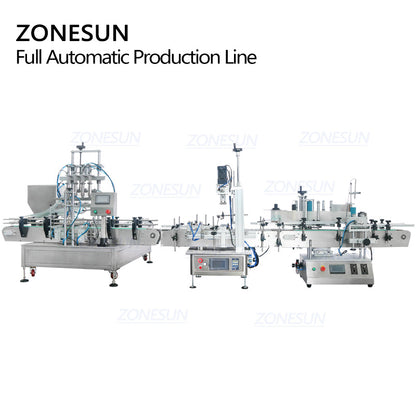 Máquina de llenado, tapado y etiquetado de pasta de cabezales ZONESUN ZS-FAL180C64
