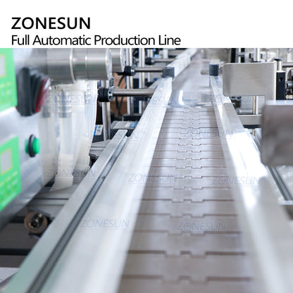 ZONESUN ZS-FAL180C9 Automatic Square Bottle Liquid Filling Capping And Double Sides Labeling Machine