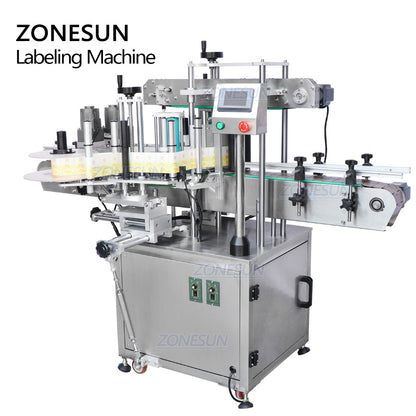 ZONESUN ZS-TB300V Custom Automatic Double Side Square Bottle Labeling Machine