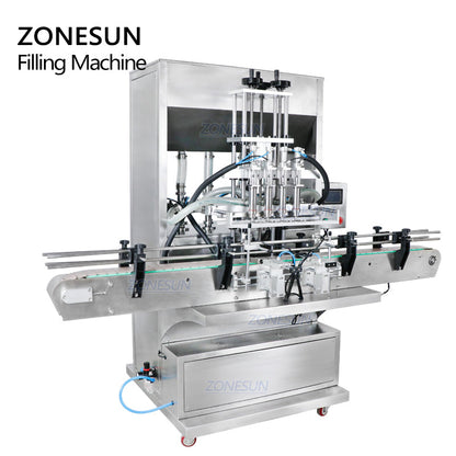 ZONESUN ZS-SV4GB 4 bicos bomba de diafragma pneumática máquina de enchimento de pasta