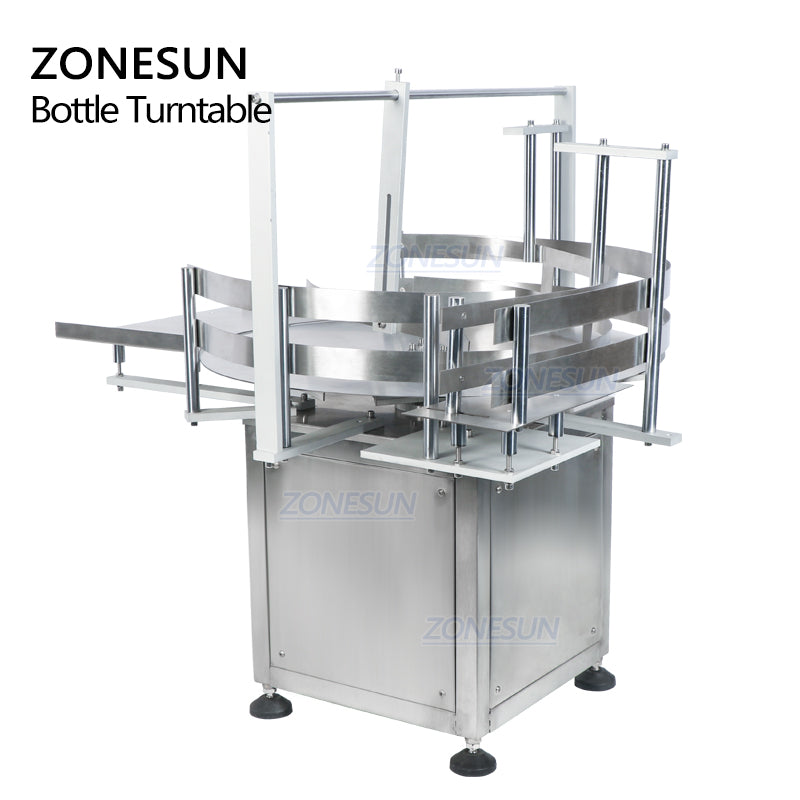 ZONESUN ZS-LP600Z Desembaralhador automático de garrafa rotativa redonda de mesa para linha de produção