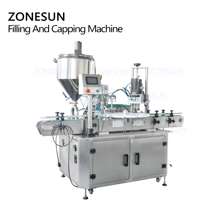 ZONESUN ZS-AFC3 Máquina Llenadora y Tapadora de Líquidos de Frasco Pequeño Completamente Automática Personalizada