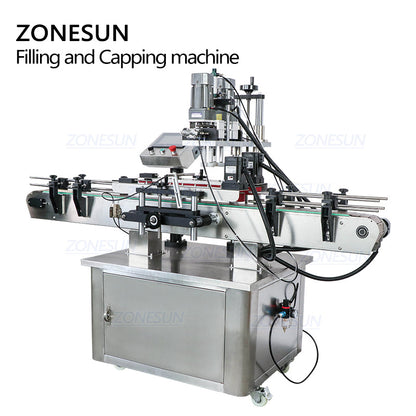 ZONESUN Máquina de enchimento de pasta de 4 bicos totalmente automática e máquina de tampar