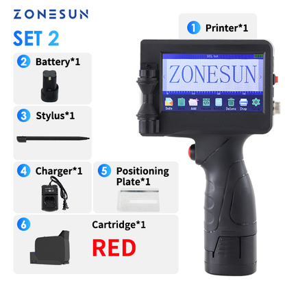 ZONESUN ZS-HIP127 Impressora a jato de tinta portátil máquina de codificação