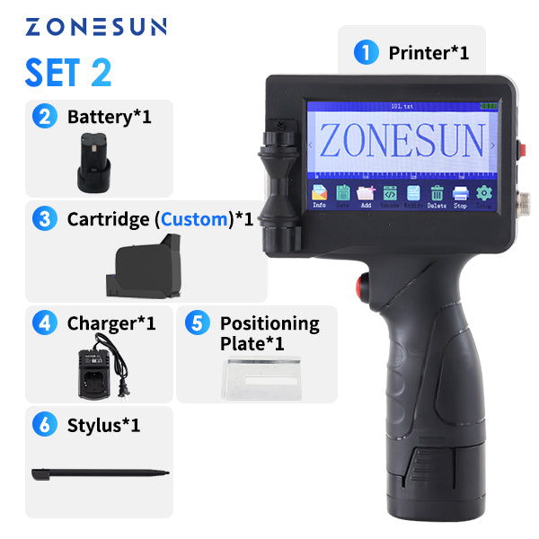 ZONESUN ZS-HIP127 Impressora a jato de tinta portátil máquina de codificação