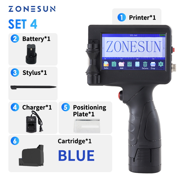 ZONESUN ZS-HIP127 Impressora a jato de tinta portátil máquina de codificação