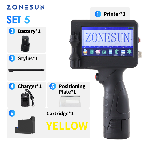 Máquina de codificación de impresora de inyección de tinta portátil ZONESUN ZS-HIP127