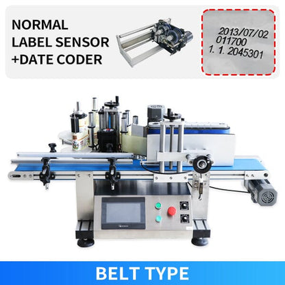 ZONESUN ZS-TB150 Automatic Round Bottle Labeling Machine Labeling Machine ZONESUN Belt Normal Label + Date Coder 110V