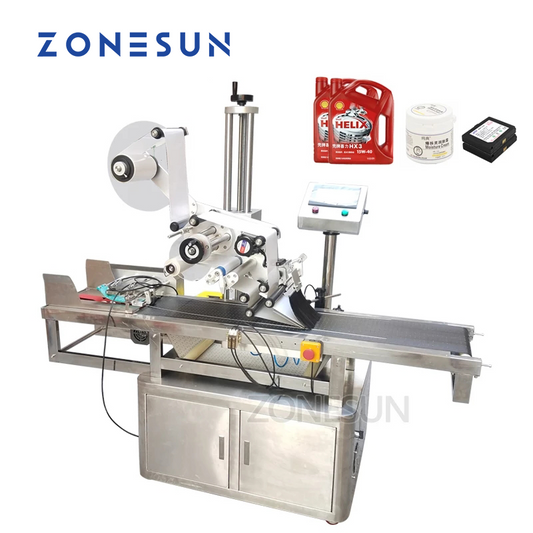 Máquina automática de etiquetagem de garrafas quadradas planas de alta velocidade ZONESUN