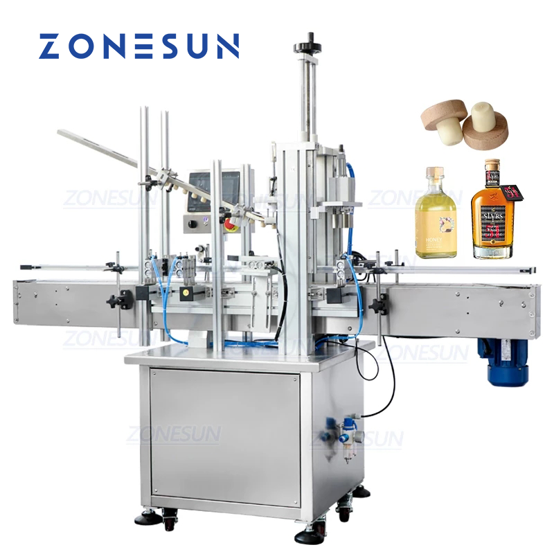 ZONESUN ZS-XG16D1 Máquina automática de prensado de tapas de corcho de madera con alimentador de tapas 