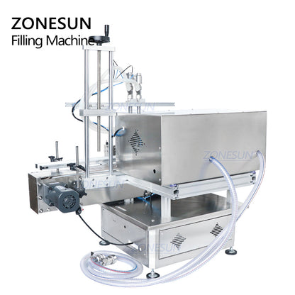 ZONESUN ZS-DTDP20-2 Desktop 2 Heads Diaphragm Pump Liquid Filling Machine