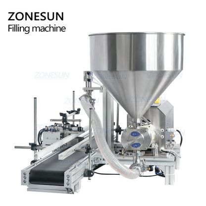 ZONESUN ZS-DTGT900 50-5000ml Máquina de llenado de líquido de pasta de bomba de rotor automática de mesa 