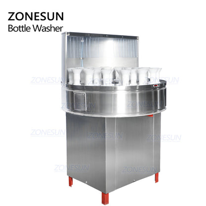 ZONESUN ZS-WB32 Rotary Small Semi Automatic Bottle Washing Machine