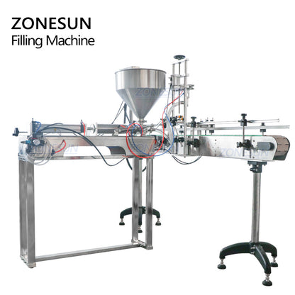 ZONESUN ZS-GY1C Máquina automática pneumática de enchimento de pasta com esteira