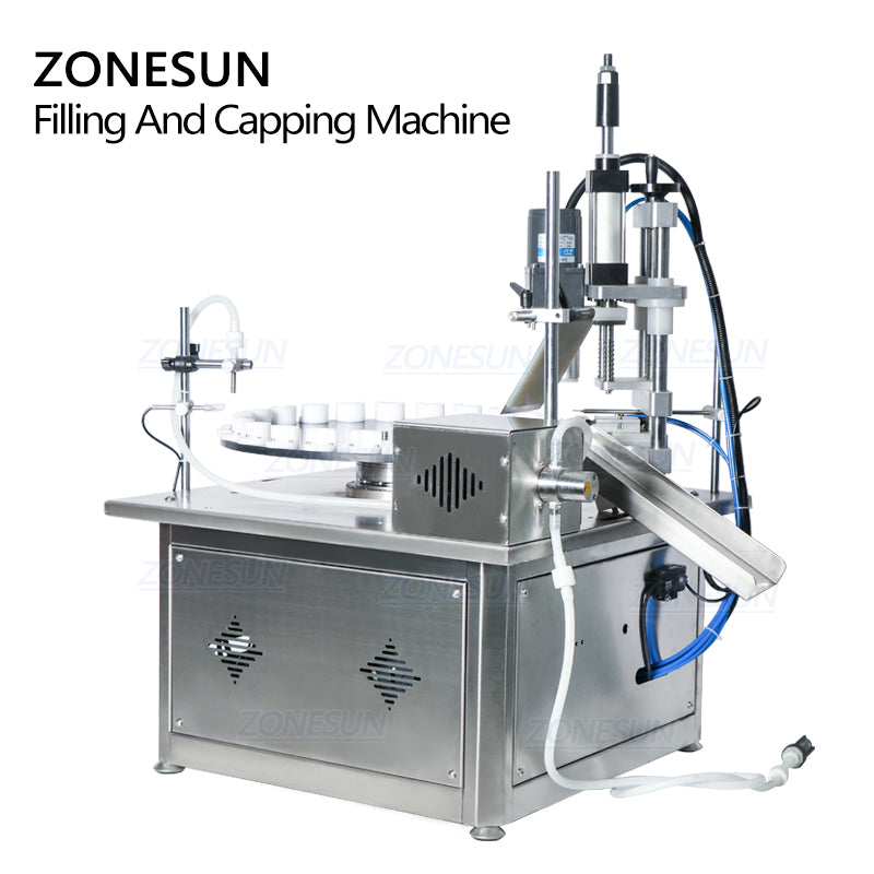 ZONESUN ZS-AFC1M Máquina de llenado y tapado de líquido con bomba magnética de vial pequeño personalizado